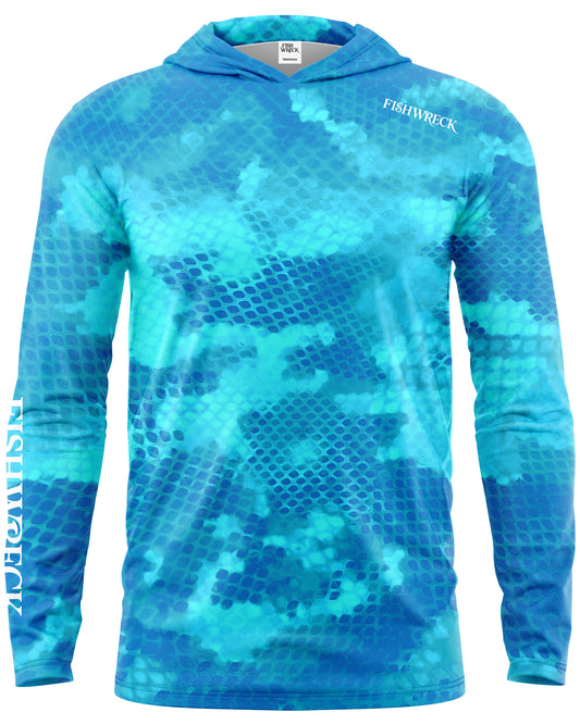 Performance Hooded Shirt - Camo Blue