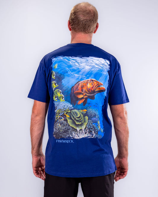 Tee - Coral Trout Deep Blue