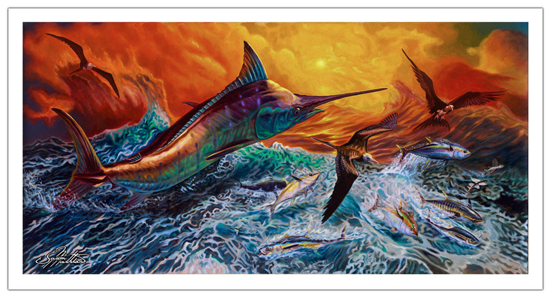 Jason Mathias - Reflective Chaos, Measures 1200mm x 600mm plus outside white boarder