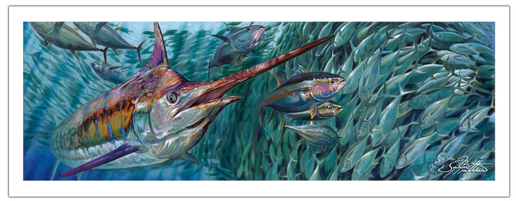Jason Mathias - Sushi Roll, Measures 1200mm x 400mm plus outside white boarder