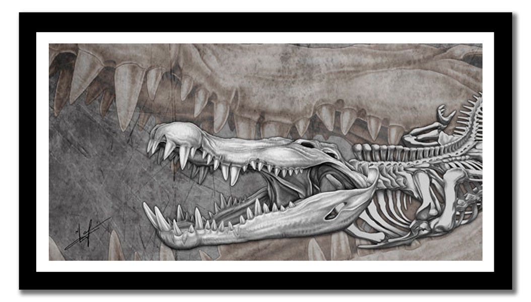 Croc Canvas Print, Measures 1200mm x 600mm plus outside white boarder