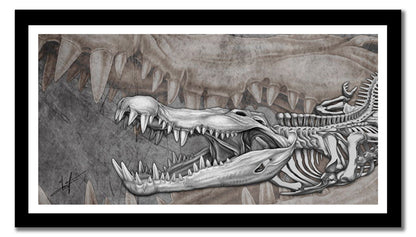 Croc Canvas Print, Measures 1200mm x 600mm plus outside white boarder