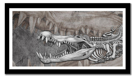 Croc Canvas Print, Measures 1200mm x 600mm plus outside white boarder