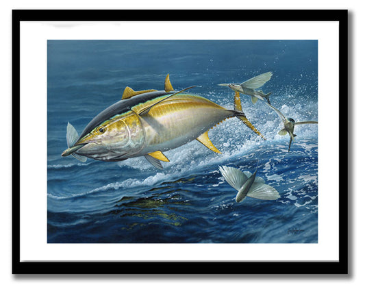Craig Bertram Smith -Fying Fish, Measures 960mm x 1200mm plus outside white border
