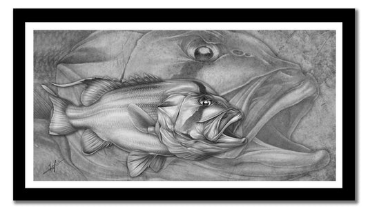 Dhufish Canvas Print, Measures 1200mm x 600mm plus outside white boarder