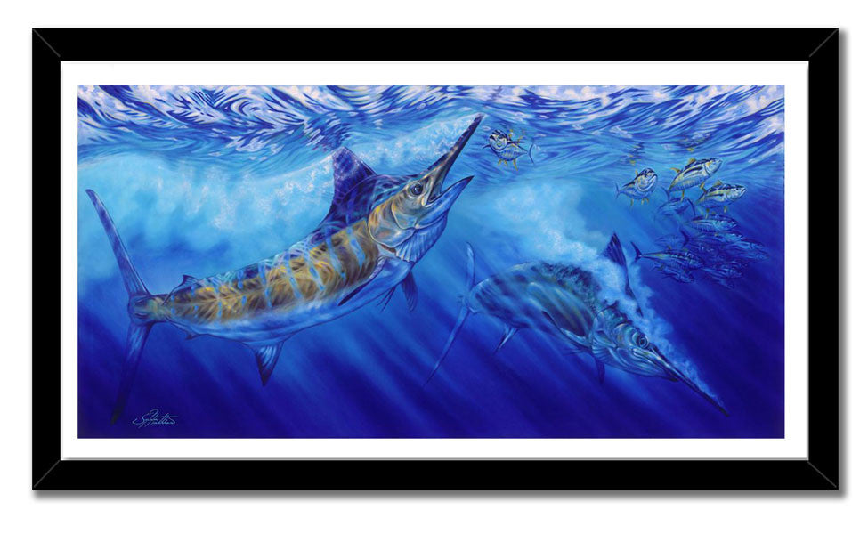 Jason Mathias - Blue Freedom Measures 1200mm x 598mm plus outside white boarder