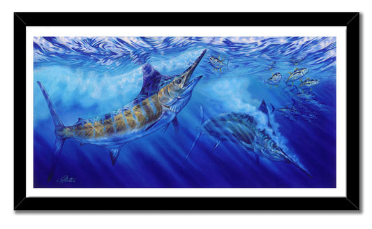 Jason Mathias - Blue Freedom Measures 1200mm x 598mm plus outside white boarder