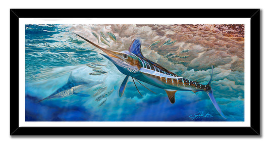 Jason Mathias - White Rabbit, Measures 1200mm x 596mm plus white boarder