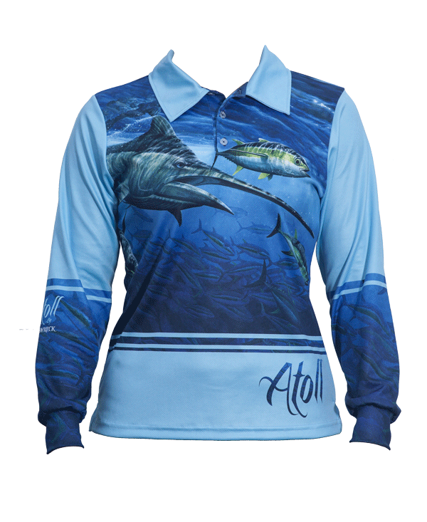 Atoll Ladies Marlin Polo Fishing Shirt