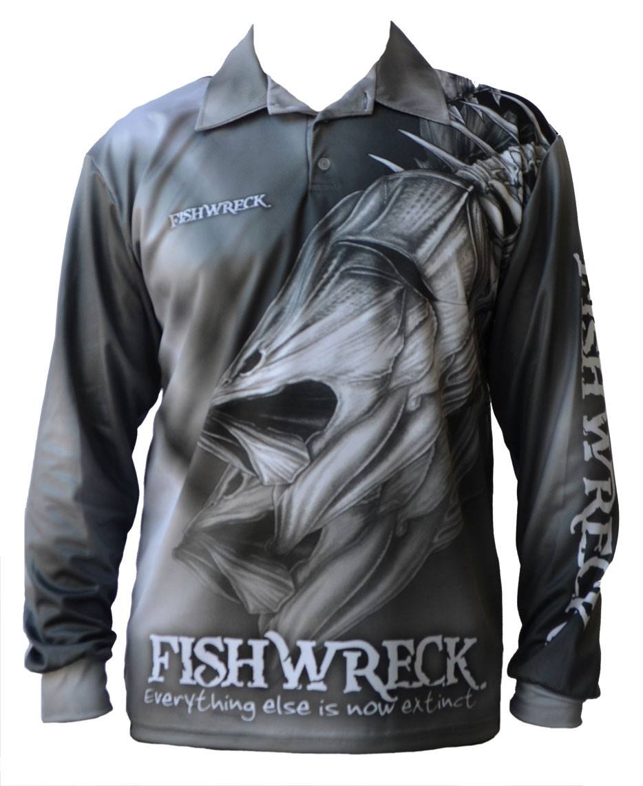 Barramundi Grey Fishing Shirt - Fishwreck