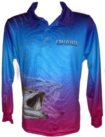 Ladies Pink/blue Polo Fishing Shirt