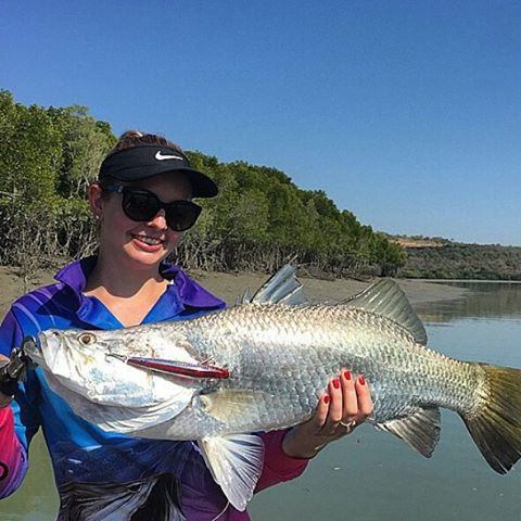 Ladies Pink/blue Polo Fishing Shirt