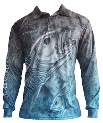 Barramundi Black Fishing Shirt - Fishwreck